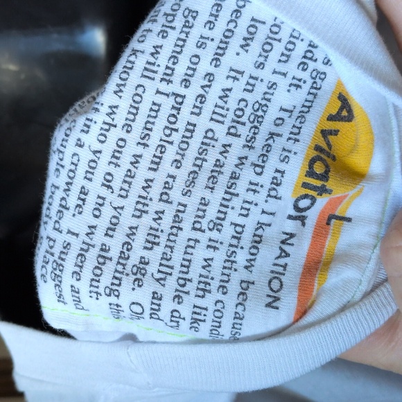 ✨ Aviator Nation Rock And Roll Cropped Tee Size L - Picture 7 of 8